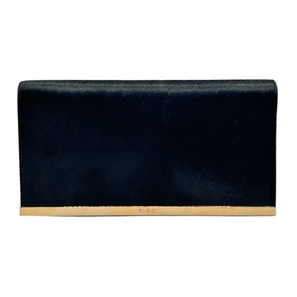 •SOLD• RARE- Gucci Vintage Pony Hair Clutch, Black